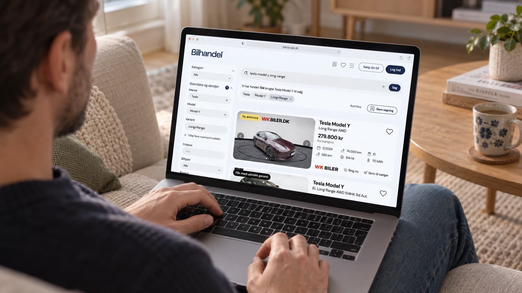 Bilhandel.dk in use