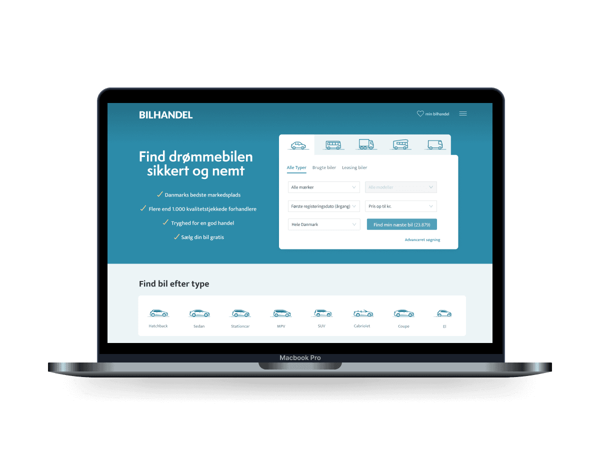 Bilhandel search results page