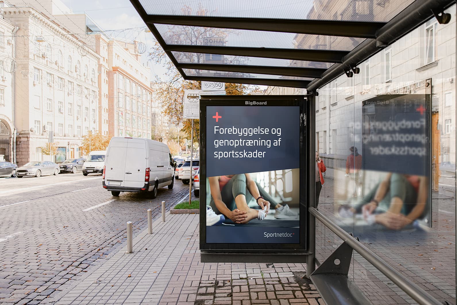 Sportnetdoc brand on outdoor advertising